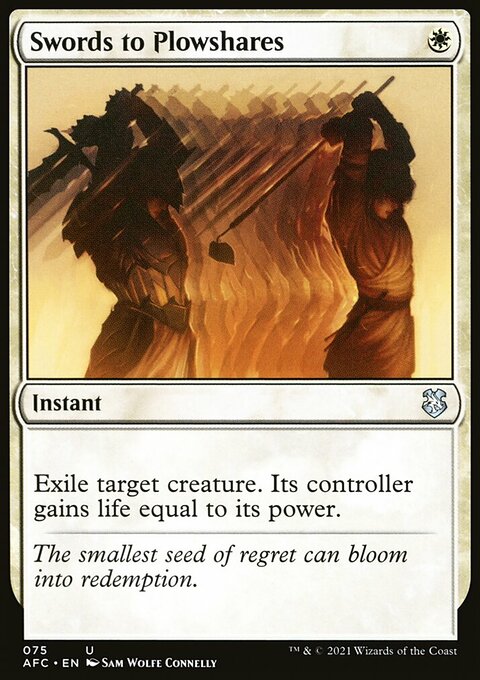 Swords to Plowshares, Forgotten Realms Commander #75, Magic: The Gathering card