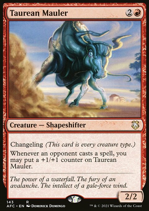 Taurean Mauler, Forgotten Realms Commander #143, Magic: The Gathering card