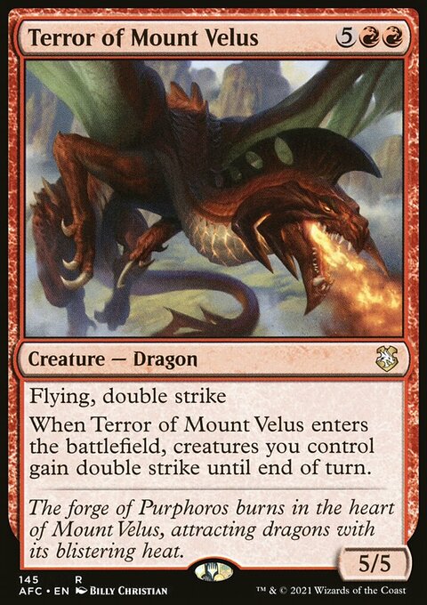Terror of Mount Velus, Forgotten Realms Commander #145, Magic: The Gathering card