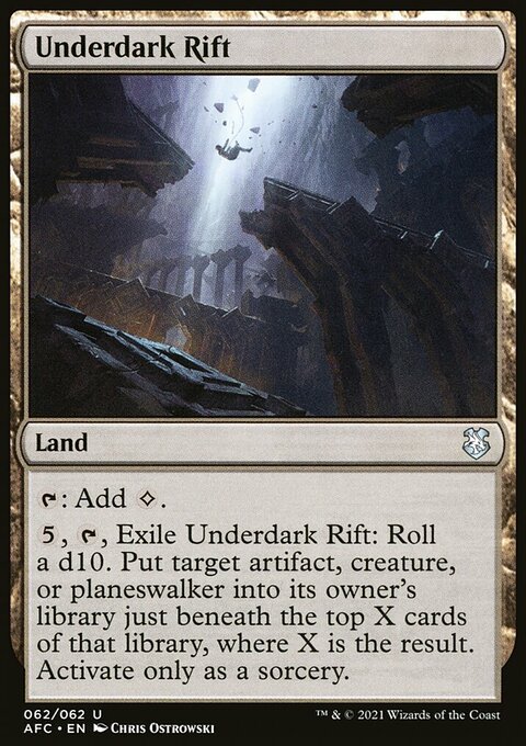 Underdark Rift, Forgotten Realms Commander #62, Magic: The Gathering card