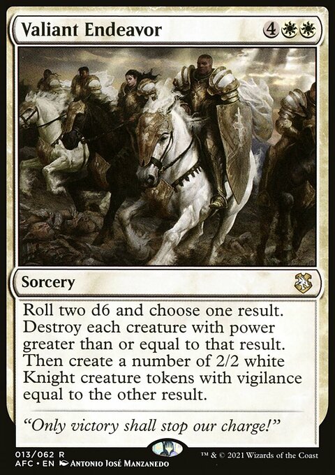 Valiant Endeavor, Forgotten Realms Commander #13, Magic: The Gathering card