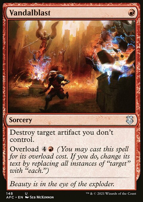 Vandalblast, Forgotten Realms Commander #148, Magic: The Gathering card