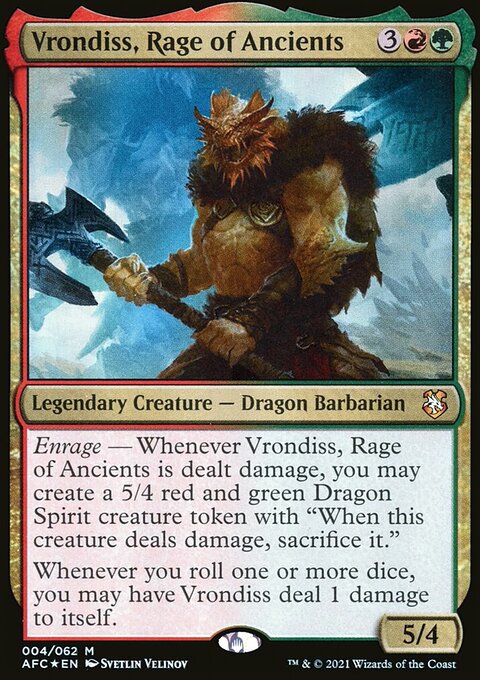 Vrondiss, Rage of Ancients, Forgotten Realms Commander #4, Magic: The Gathering card