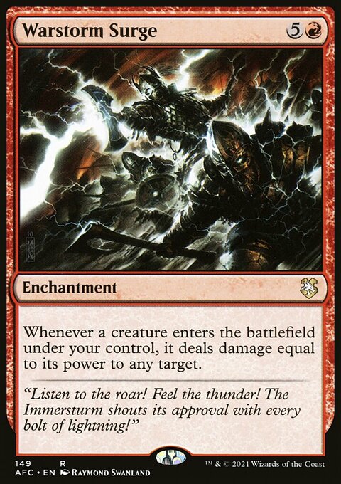 Warstorm Surge, Forgotten Realms Commander #149, Magic: The Gathering card
