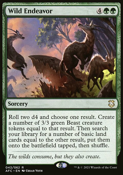 Wild Endeavor, Forgotten Realms Commander #43, Magic: The Gathering card