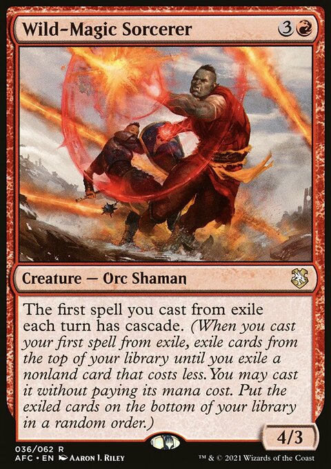 Wild-Magic Sorcerer, Forgotten Realms Commander #36, Magic: The Gathering card