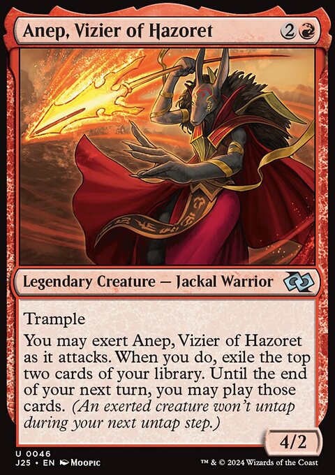 Anep, Vizier of Hazoret, Foundations Jumpstart #46, Magic: The Gathering card