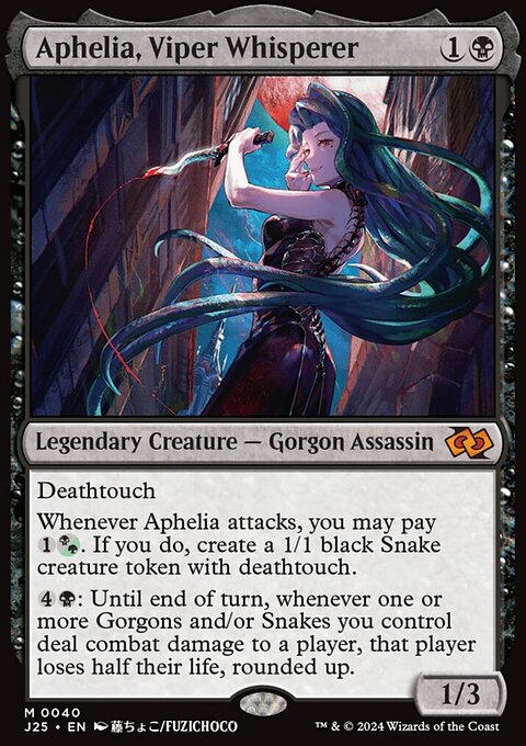 Aphelia, Viper Whisperer, Foundations Jumpstart #40, Magic: The Gathering card