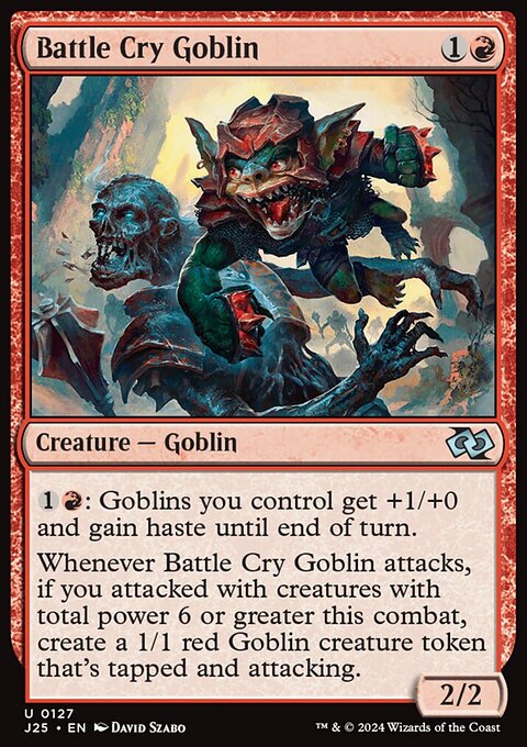 Battle Cry Goblin, Foundations Jumpstart #127, Magic: The Gathering card
