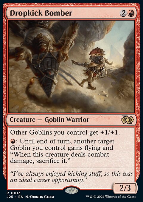 Dropkick Bomber, Foundations Jumpstart #13, Magic: The Gathering card