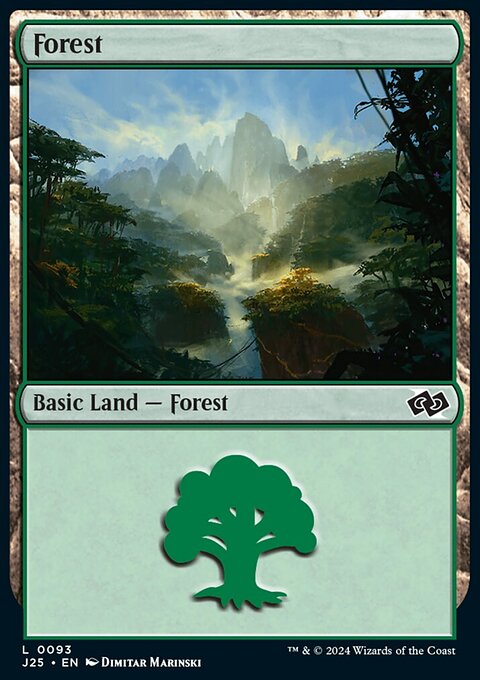 Forest, Foundations Jumpstart #93, Magic: The Gathering card