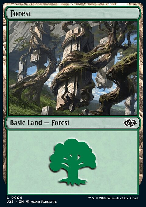 Forest, Foundations Jumpstart #94, Magic: The Gathering card