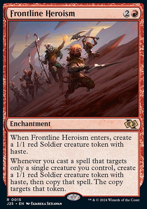 Frontline Heroism, Foundations Jumpstart #15, Magic: The Gathering card