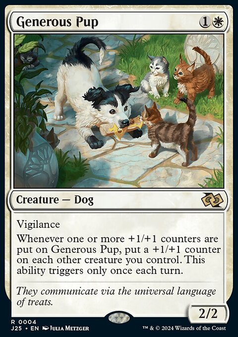 Generous Pup, Foundations Jumpstart #4, Magic: The Gathering card