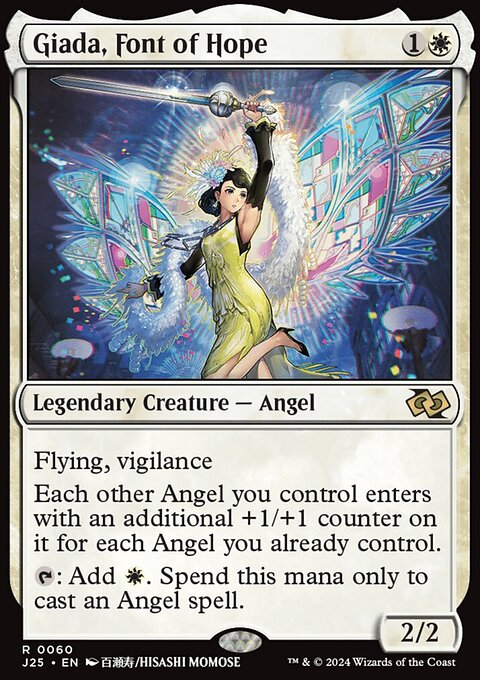 Giada, Font of Hope, Foundations Jumpstart #60, Magic: The Gathering card