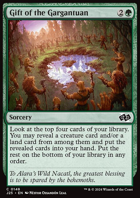 Gift of the Gargantuan, Foundations Jumpstart #148, Magic: The Gathering card