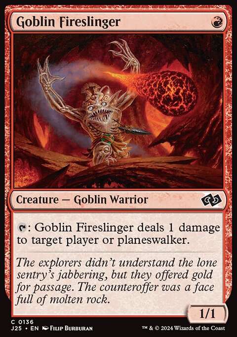 Goblin Fireslinger, Foundations Jumpstart #136, Magic: The Gathering card