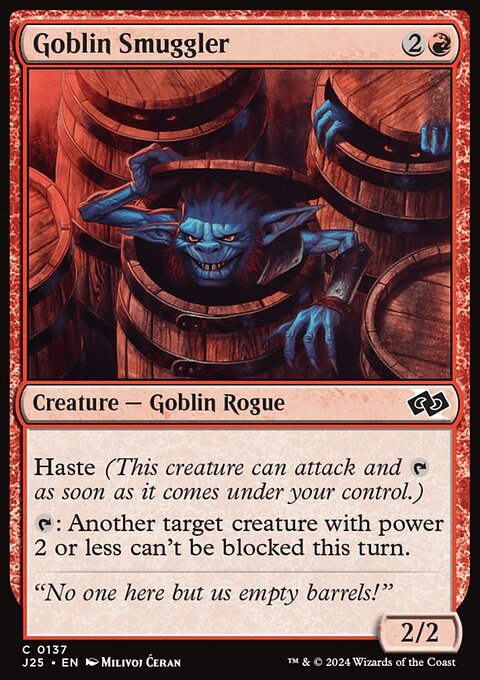 Goblin Smuggler, Foundations Jumpstart #137, Magic: The Gathering card