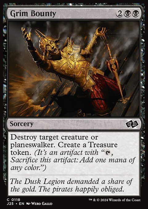 Grim Bounty, Foundations Jumpstart #118, Magic: The Gathering card