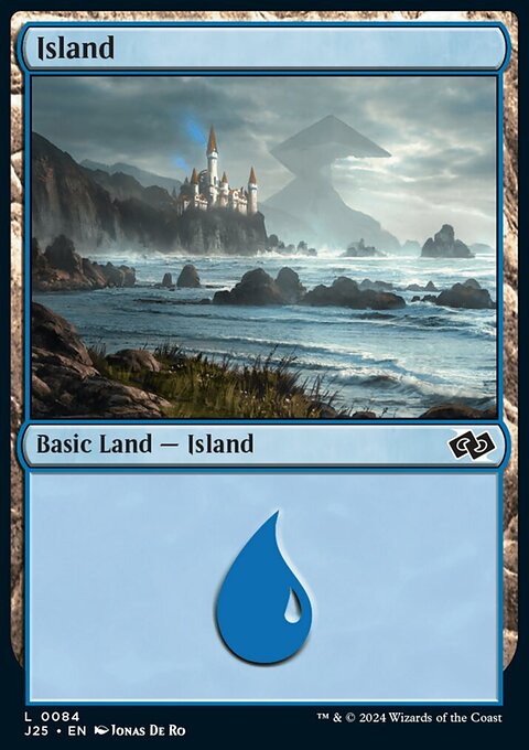 Island, Foundations Jumpstart #84, Magic: The Gathering card