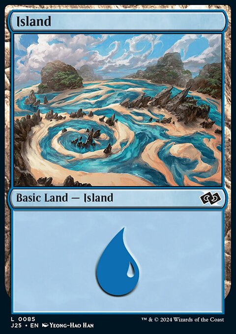 Island, Foundations Jumpstart #85, Magic: The Gathering card