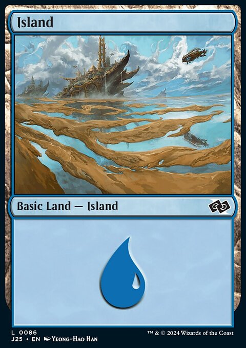 Island, Foundations Jumpstart #86, Magic: The Gathering card