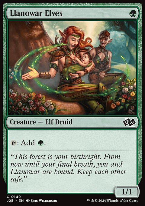 Llanowar Elves, Foundations Jumpstart #149, Magic: The Gathering card
