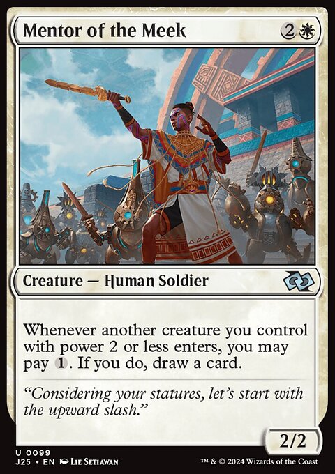 Mentor of the Meek, Foundations Jumpstart #99, Magic: The Gathering card
