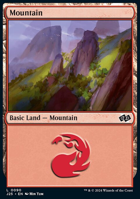 Mountain, Foundations Jumpstart #90, Magic: The Gathering card