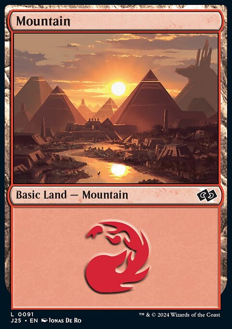 Mountain, Foundations Jumpstart #91, Magic: The Gathering card
