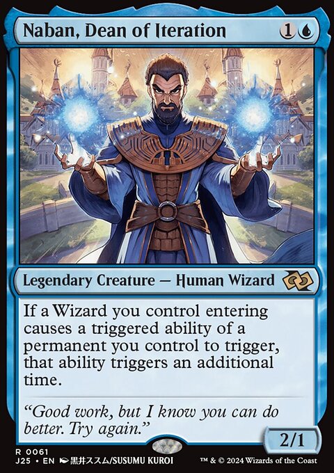 Naban, Dean of Iteration, Foundations Jumpstart #61, Magic: The Gathering card