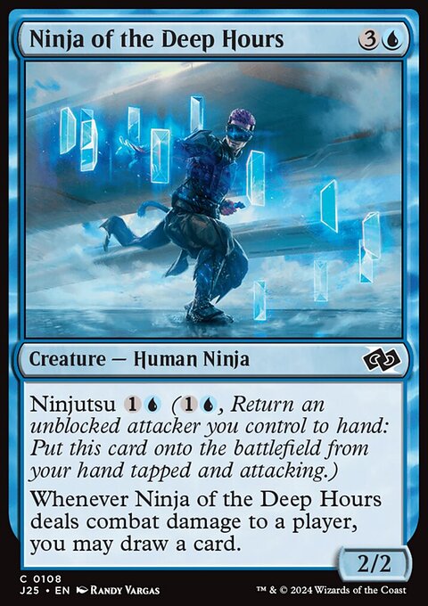Ninja of the Deep Hours, Foundations Jumpstart #108, Magic: The Gathering card