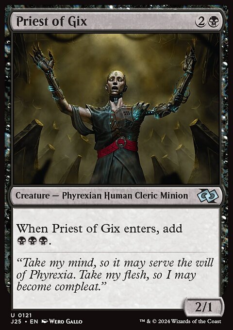 Priest of Gix, Foundations Jumpstart #121, Magic: The Gathering card