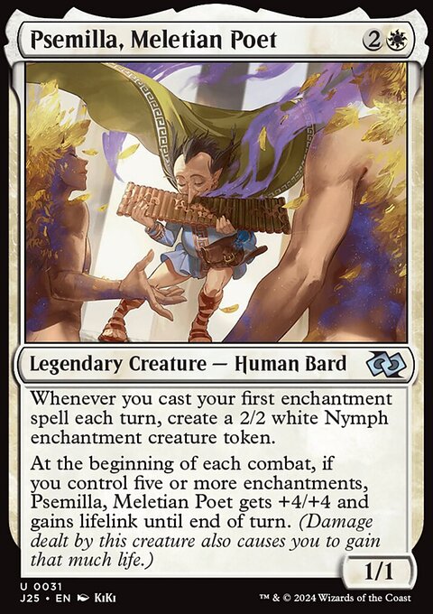 Psemilla, Meletian Poet, Foundations Jumpstart #31, Magic: The Gathering card