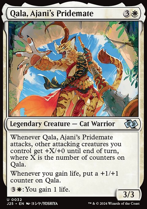 Qala, Ajani's Pridemate, Foundations Jumpstart #32, Magic: The Gathering card