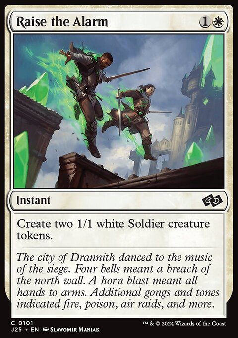 Raise the Alarm, Foundations Jumpstart #101, Magic: The Gathering card