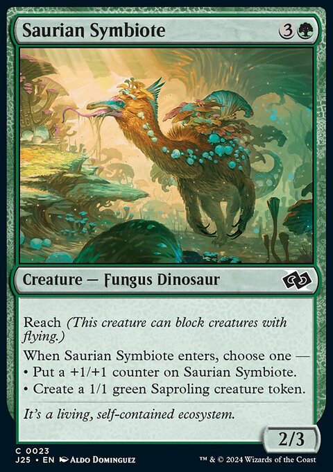 Saurian Symbiote, Foundations Jumpstart #23, Magic: The Gathering card