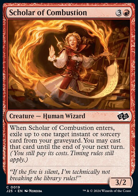 Scholar of Combustion, Foundations Jumpstart #19, Magic: The Gathering card