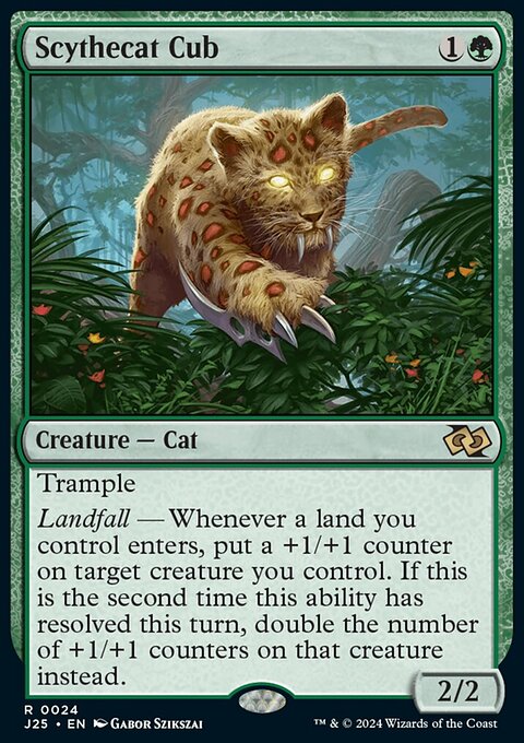 Scythecat Cub, Foundations Jumpstart #24, Magic: The Gathering card