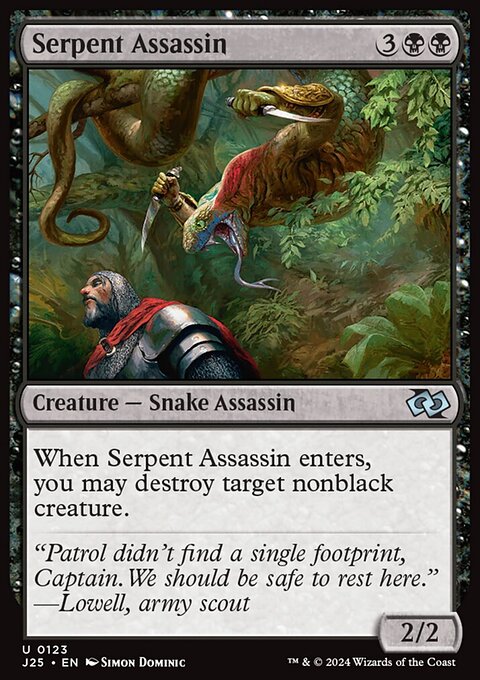 Serpent Assassin, Foundations Jumpstart #123, Magic: The Gathering card
