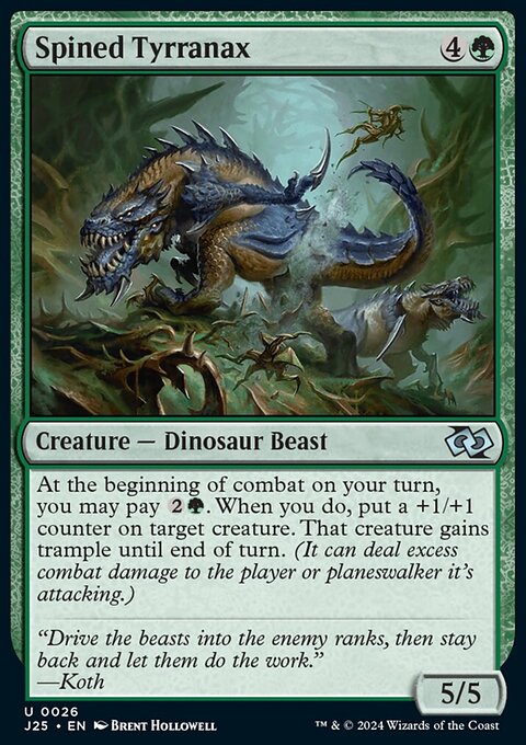 Spined Tyrranax, Foundations Jumpstart #26, Magic: The Gathering card