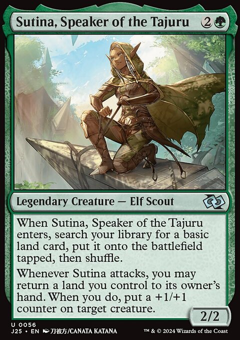 Sutina, Speaker of the Tajuru, Foundations Jumpstart #56, Magic: The Gathering card