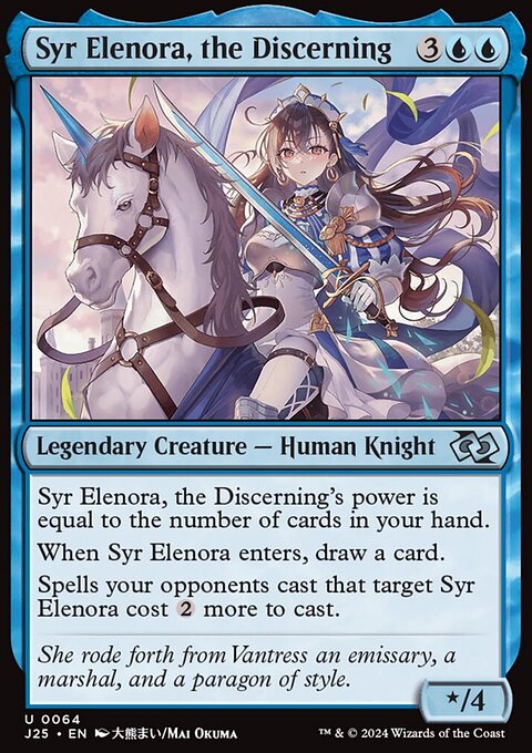 Syr Elenora, the Discerning, Foundations Jumpstart #64, Magic: The Gathering card