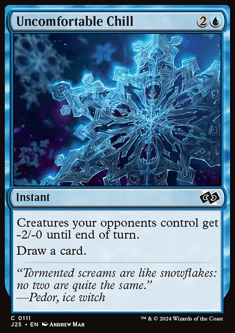 Uncomfortable Chill, Foundations Jumpstart #111, Magic: The Gathering card
