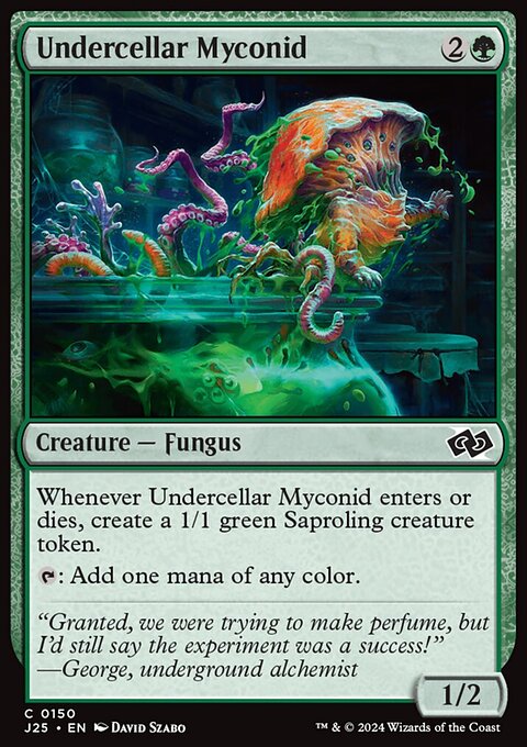 Undercellar Myconid, Foundations Jumpstart #150, Magic: The Gathering card