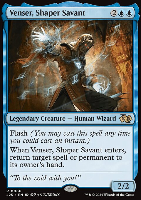 Venser, Shaper Savant, Foundations Jumpstart #66, Magic: The Gathering card