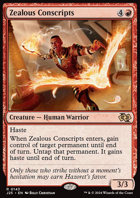 Zealous Conscripts, Foundations Jumpstart #143, Magic: The Gathering card