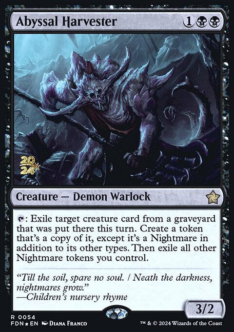 Abyssal Harvester, Foundations Promos #54s, Magic: The Gathering card