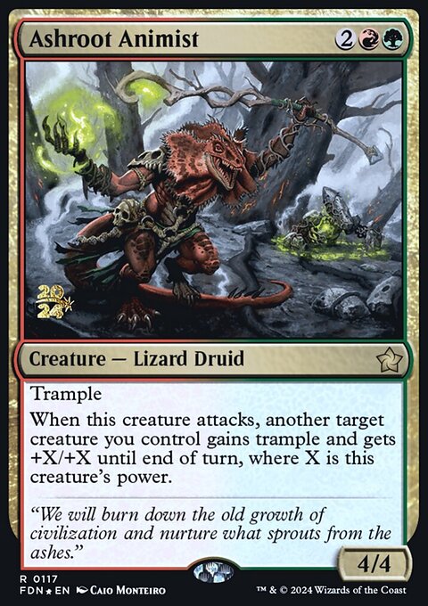 Ashroot Animist, Foundations Promos #117s, Magic: The Gathering card