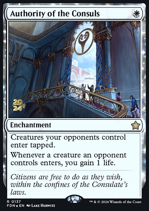 Authority of the Consuls, Foundations Promos #137s, Magic: The Gathering card